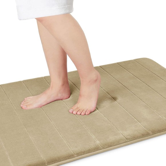 Yimobra Memory Foam Bath Mat Set of 2 44x24 and 24x17‎ Machine Washable Camel - Picture 2 of 10